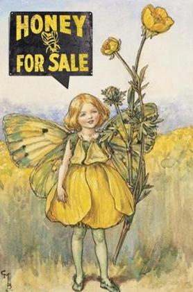 Honey for sale sign